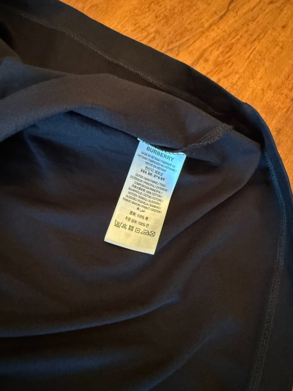 Burberry Signature Check Collar T-Shirt w logo XXL Black - Picture 5 of 5
